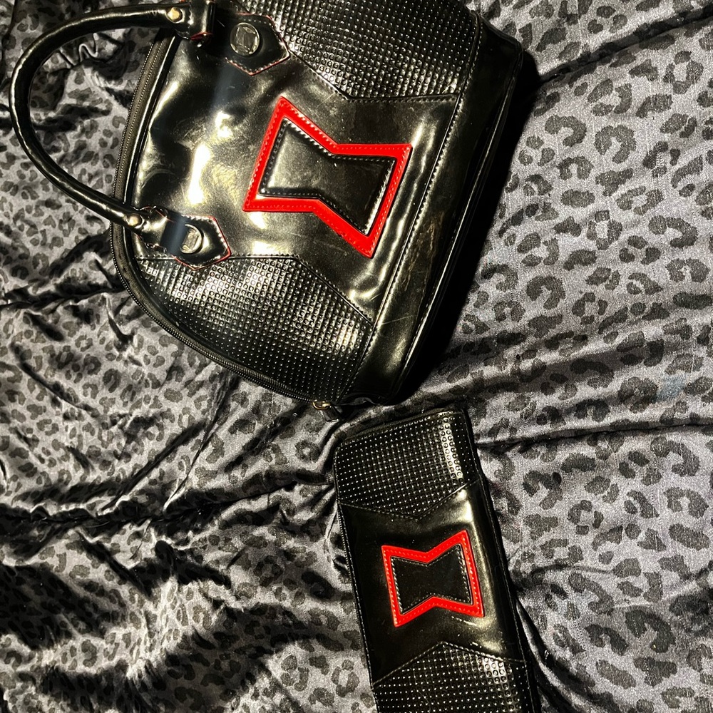 Loungefly Black Widow bag and wallet